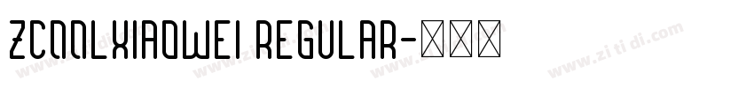 ZC00LXiaoWei Regular字体转换